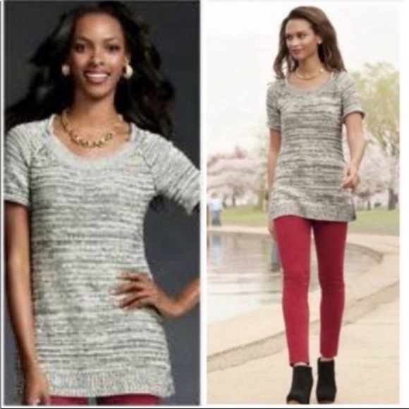 CAbi Sweaters - Cabi Marbled Short Sleeve Tunic Sweater Size XS